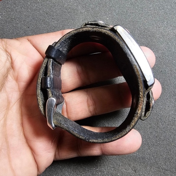 Vintage Doxa Mens Mechanical Wind Up Tank Watch Silver Tone Working Bund Strap - Picture 8 of 12